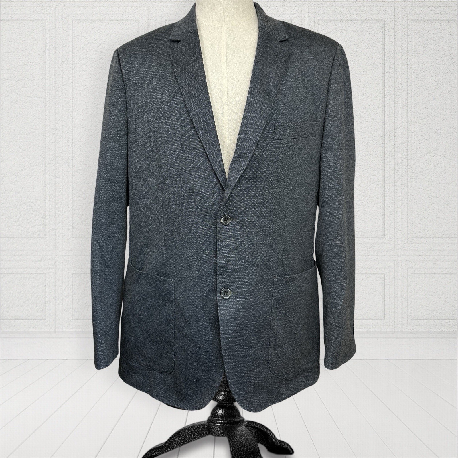 7 Diamonds Mendocino Blazer Men XL Blue 2 Button Dual Vented Stretch BLZ8303