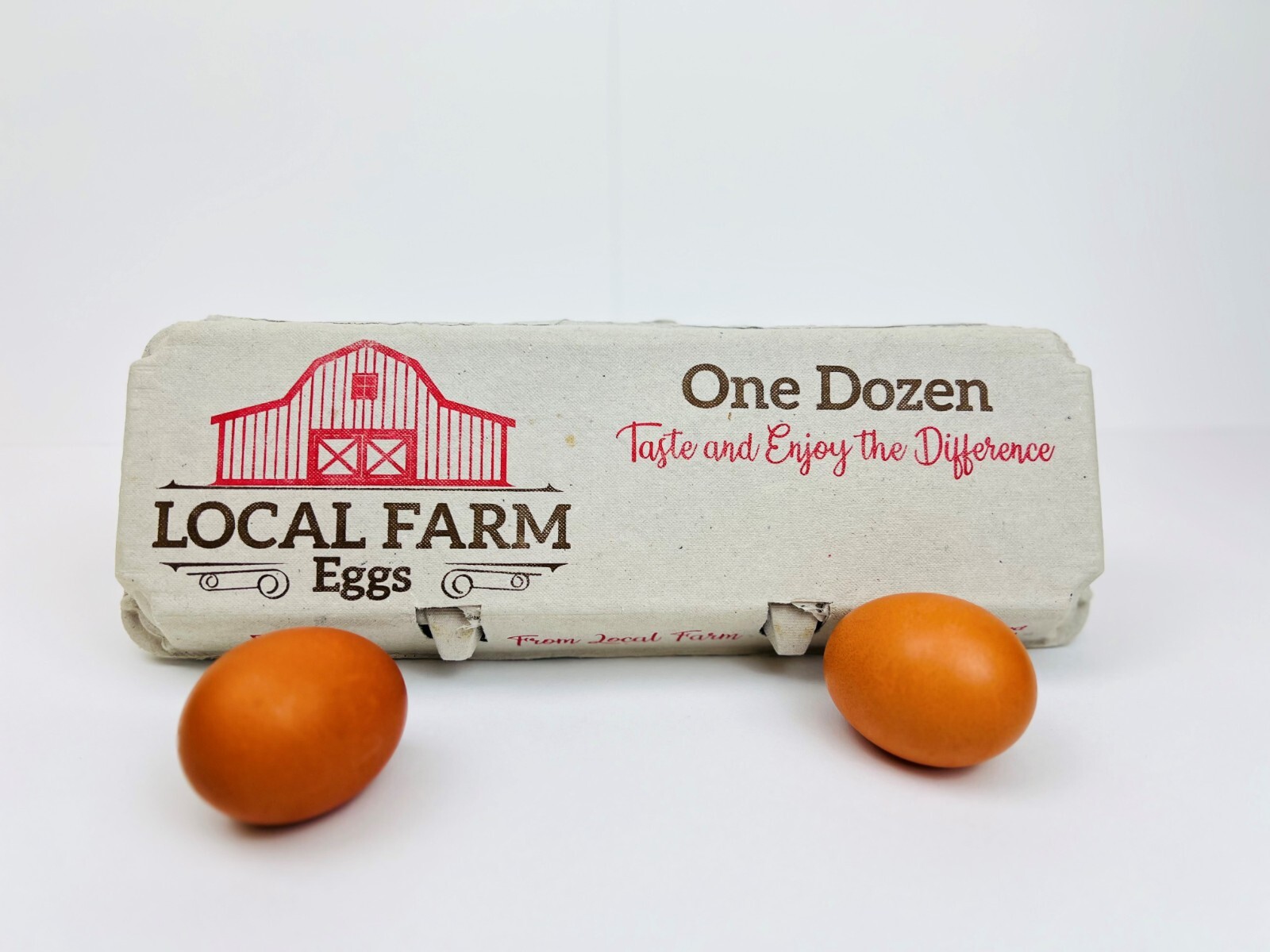 Printed Egg Cartons (Barn) - 100 units