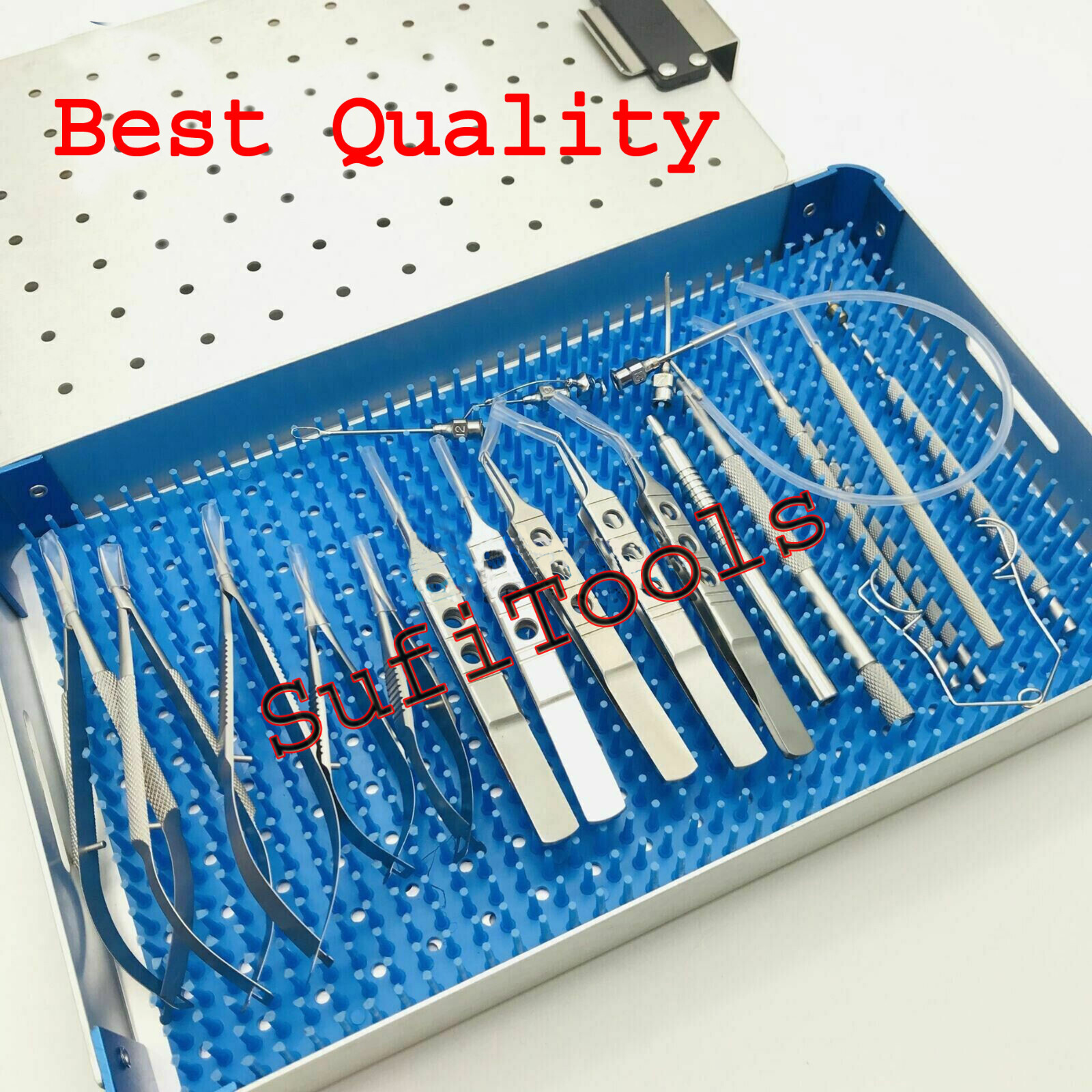 21 pcs Ophthalmic Cataract Eye Micro Surgery Surgical Instruments with case box