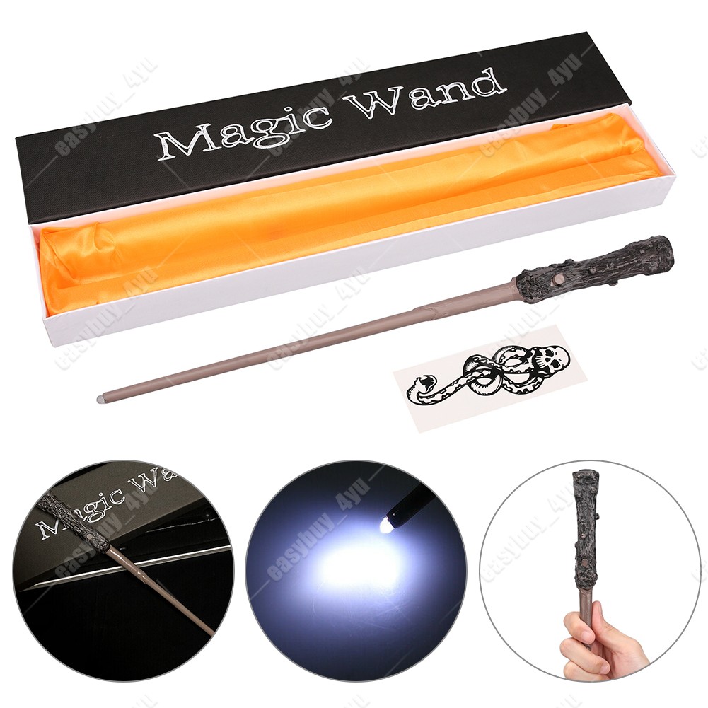 Harry Potter LED Light-Up Magic Wands Metal Core Dumbledore Hermione w/ Gift box