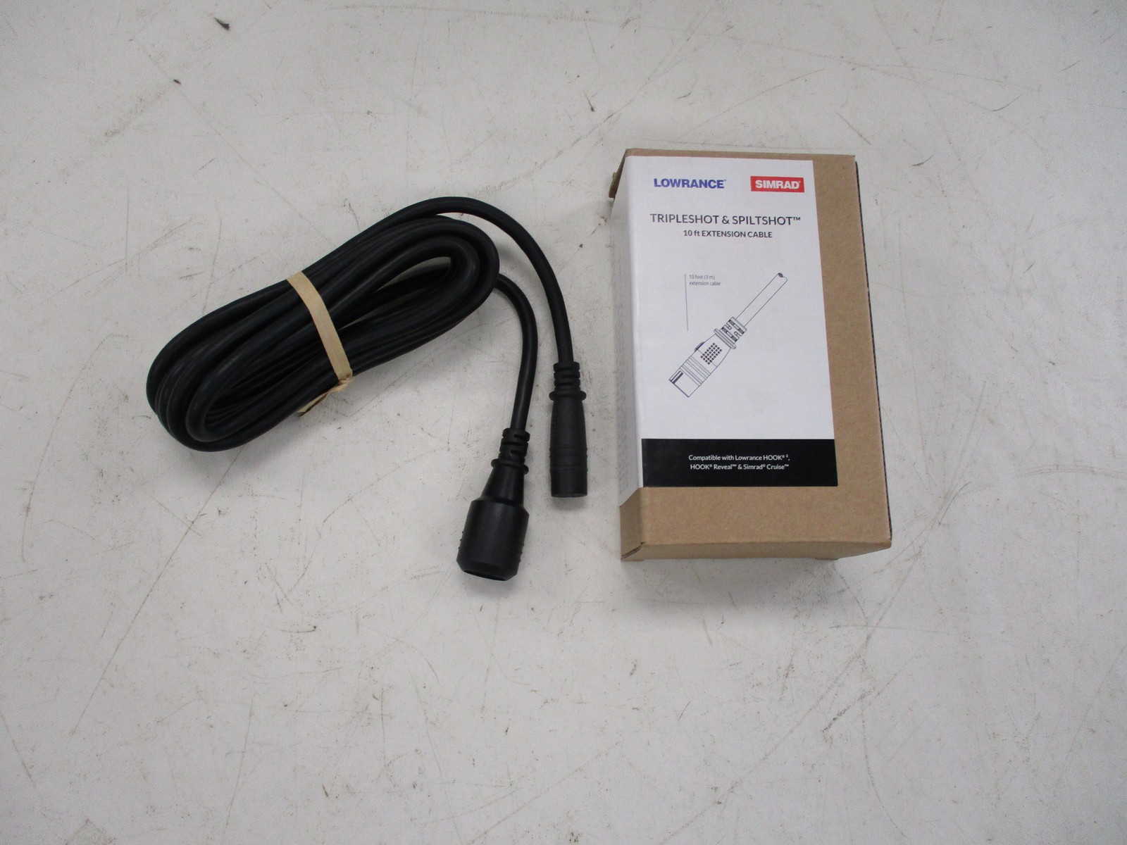 LOWRANCE TRANSDUCER EXTENSION 10' CABLE BLACK 000-14414-001 MARIEN BOAT