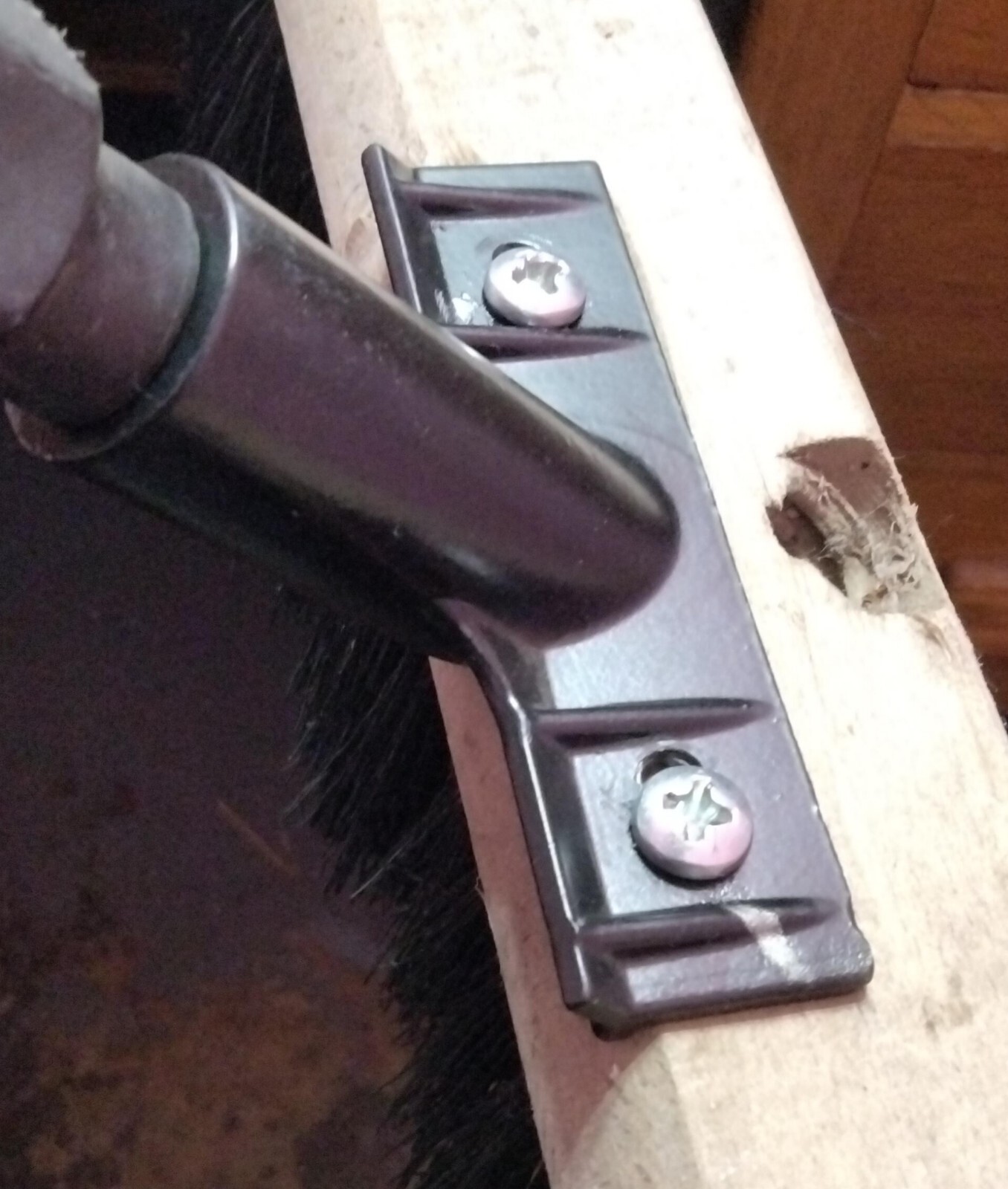 3 PACK of Broom Handle Bracket Cast Aluminum Handle Threaded Bracket With Screws