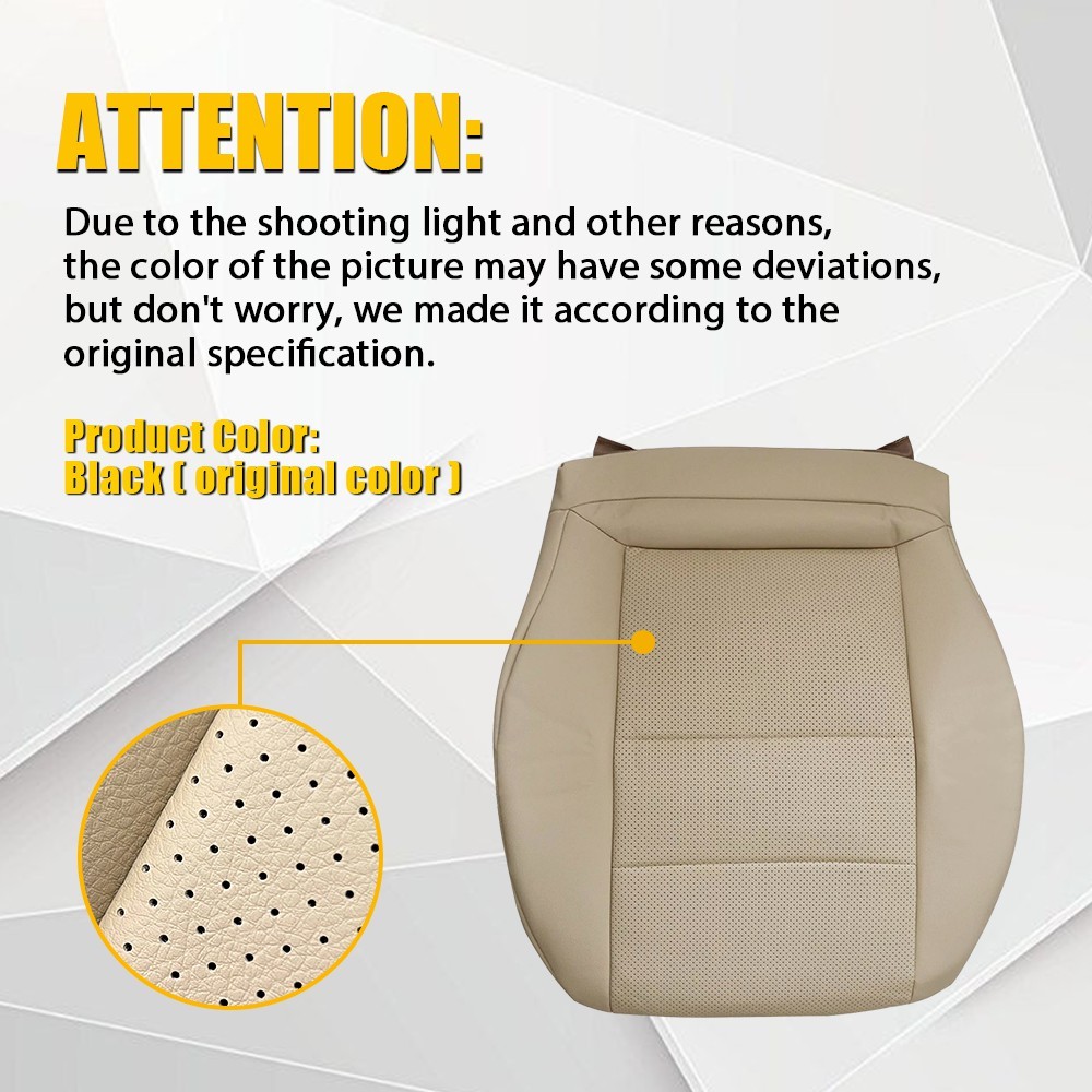 Fits 2008-15 Mercedes Benz GLK250 GLK350 Driver Bottom Leather Seat Cover Tan EK