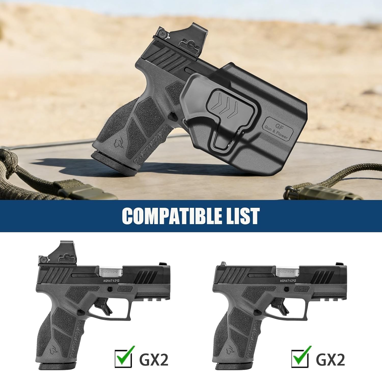 OWB Holster for Taurus GX2,Level II Outside Waistband Holster,RDS Ready