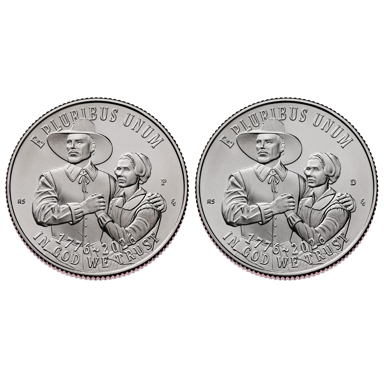 Mayflower Compact 1776-2026 Uncirculated Quarter Rolls Set * BOTH P & D Mint *