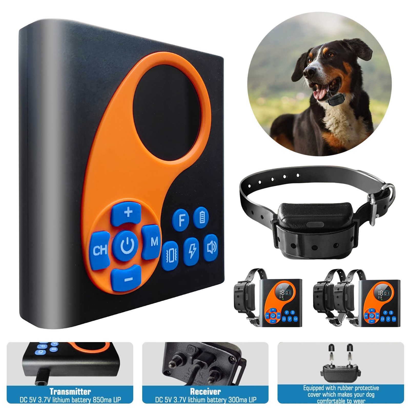 Electric Fence for Dogs 2 in 1 Wireless Dog Fence Collar Pet Containment System