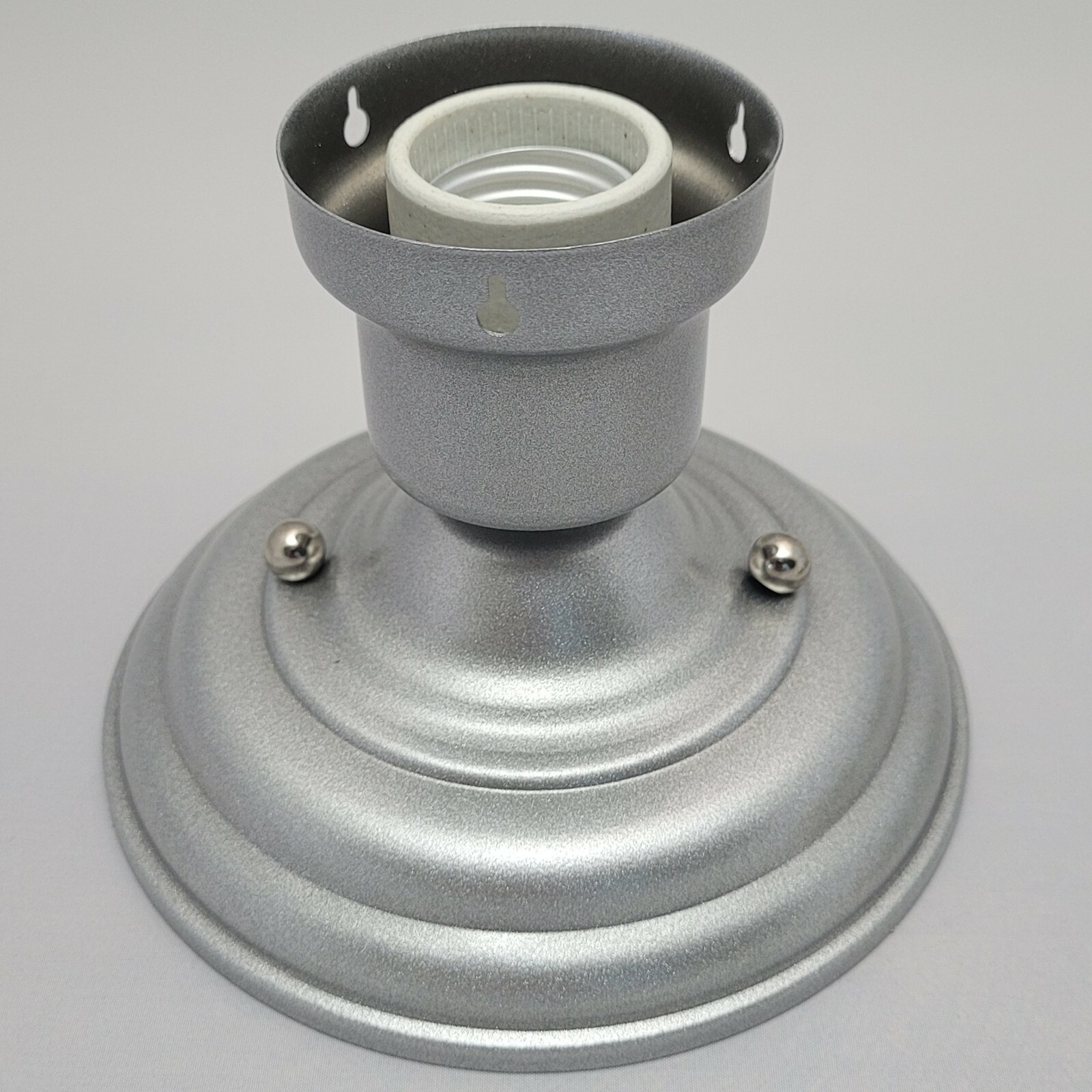 LOOK!!! NEW SILVER 3-CHAIN LIGHT FIXTURE -VINTAGE ART DECO SHADE Three Chain