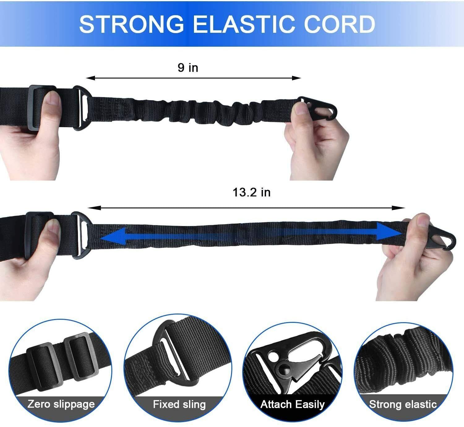 Tactical 2 Point Sling QD Swivel Rifle Adjustable Gun Sling Strap w/ MLOK Swivel