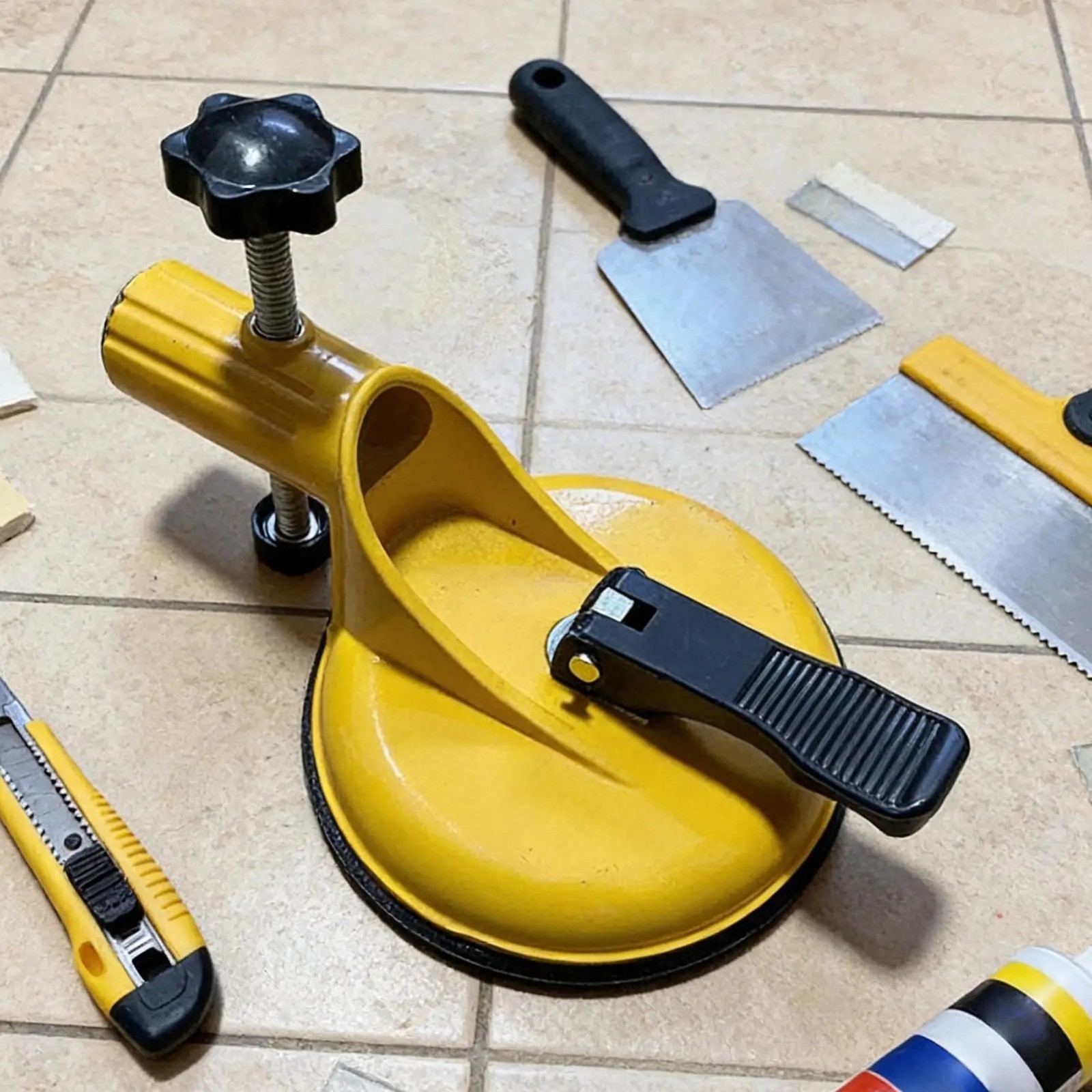 Floor Gap Fixer Tool Heavy-Duty Adjustable Grabber Suction Cup **