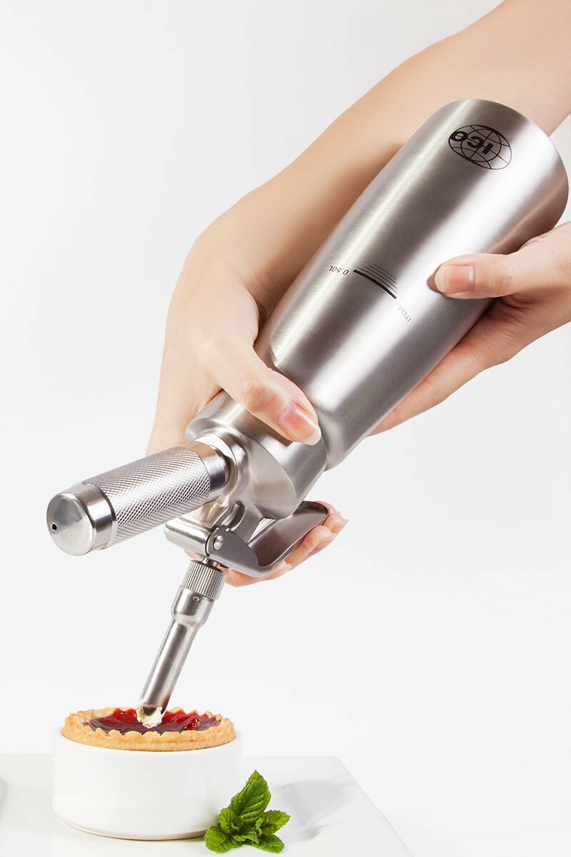 STAINLESS Steel Whipper Dispenser 1 pt (.5L) Best Whip Cream Maker ICO ss pro