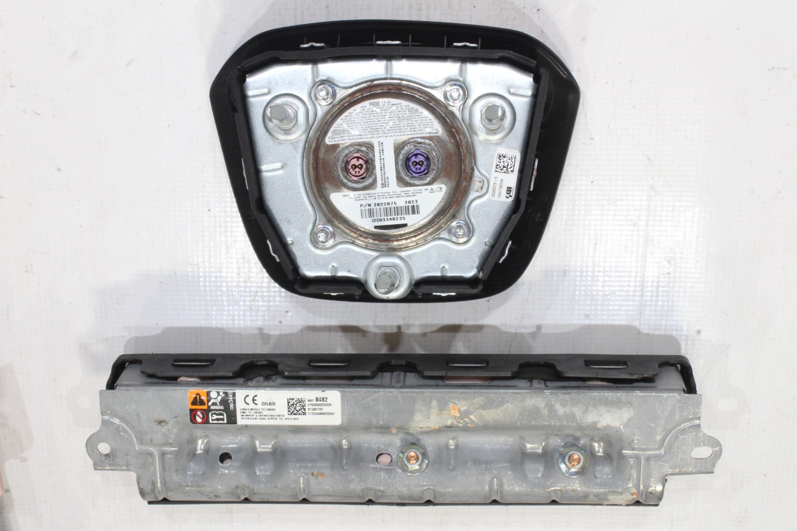 19-23 GMC ACADIA DENALI DRIVER WHEEL (3-PIN) AND KNEE AIRBAG SET OEM AIR BAG