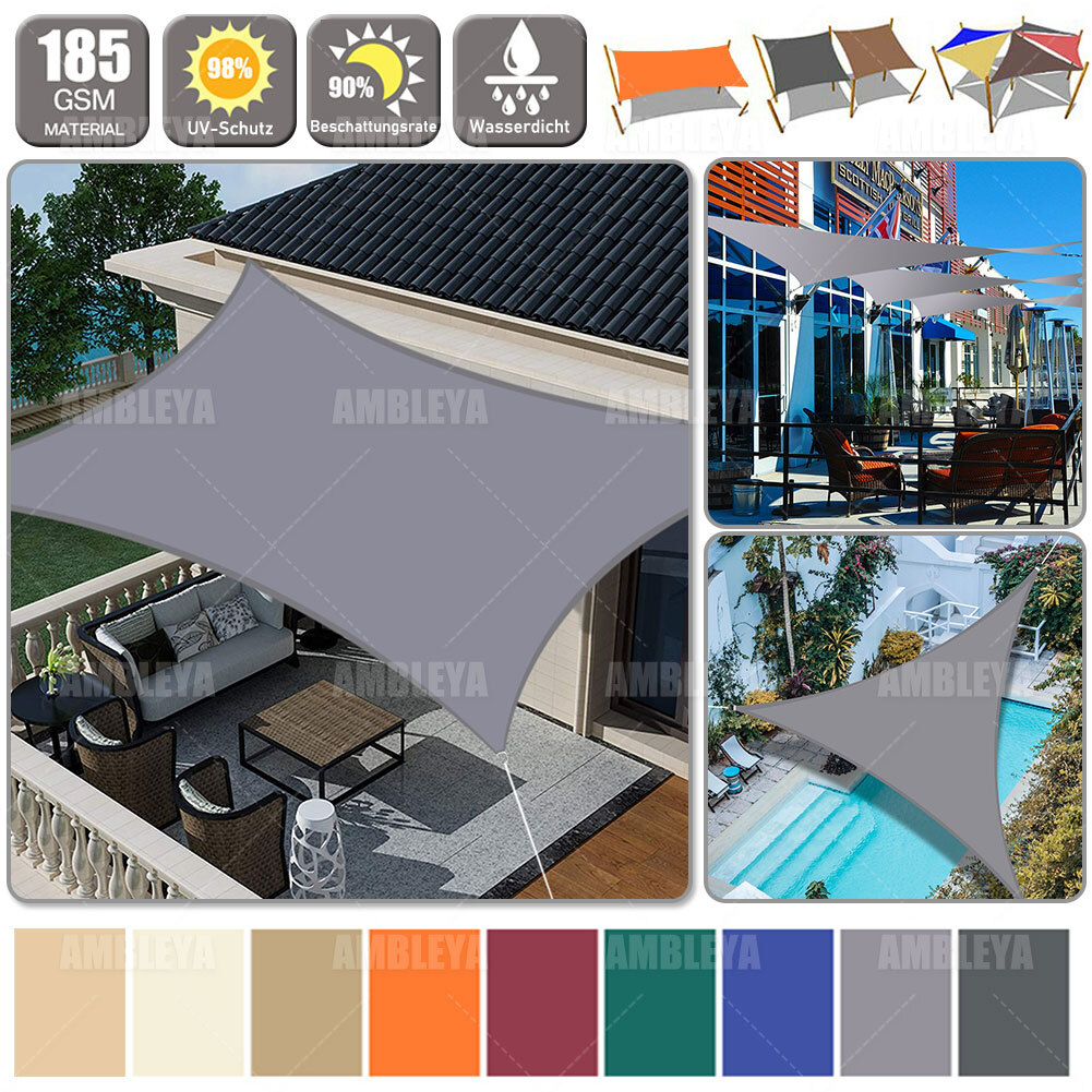 Waterproof Shade Sail Patio Awning Outdoor Garden Pool Sun Canopy Shelter Cover
