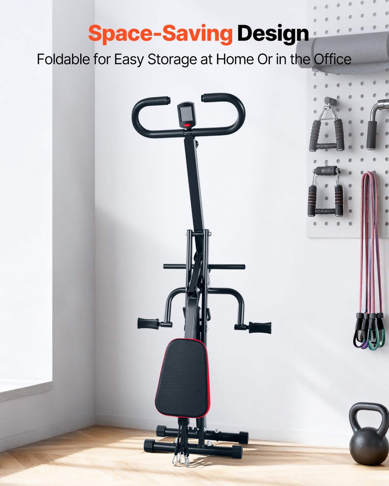 VEVOR Squat Machine with 3 Resistance Bands Glutes Workout Exercise Foldable