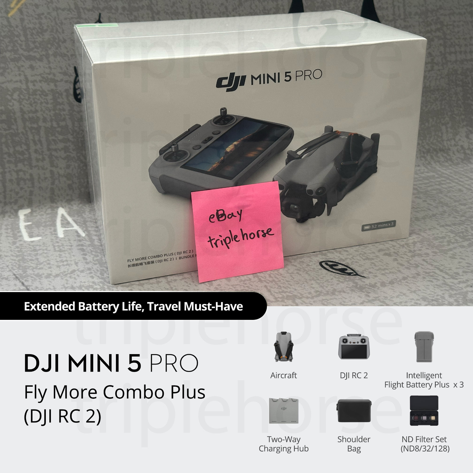 IN HAND 🔥 DJI Mini 5 Pro Fly More Combo Plus (RC2) 🔥 FREE 2 DAY ✈️ FROM US🇺🇸