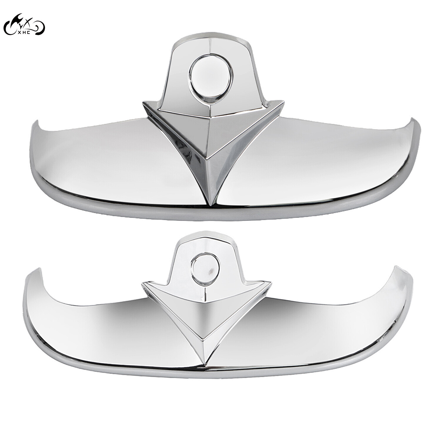 Chrome Front & Rear Fender Tip Mudguard Trim For Harley Heritage Springer FLSTS