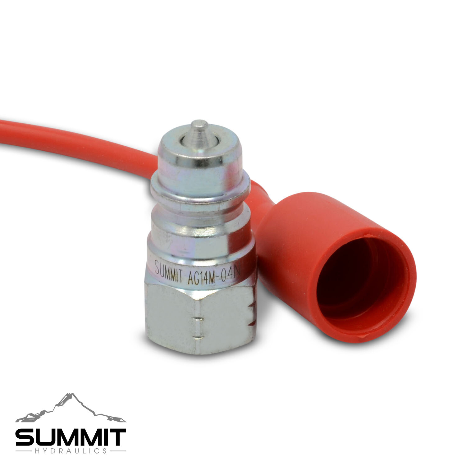 1/4” Ag ISO 5675 Hydraulic Quick Disconnect Male Coupler, 1/4” NPT Thread