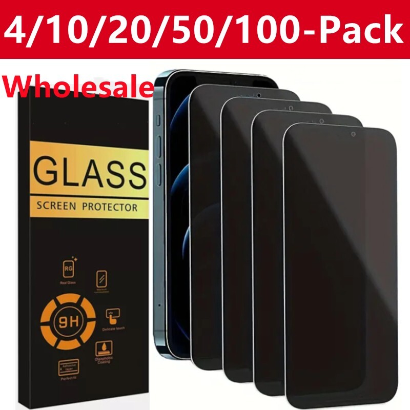 Wholesale Privacy Tempered Glass Screen Protector for iPhone 16 15 14 13 Pro Max