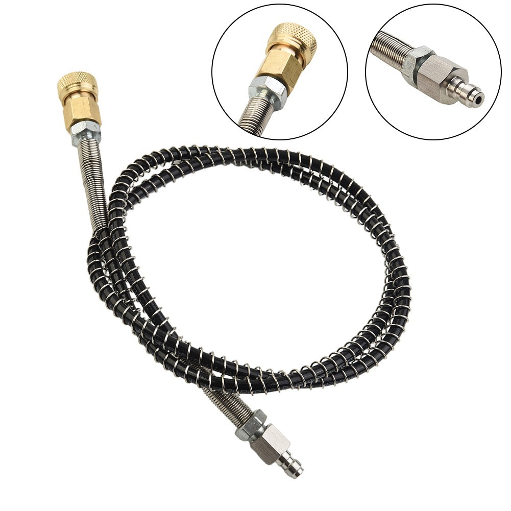 Braided Hose for 4500PSI For HPA SCUBA PCP Tank Fill with Quick Release Black