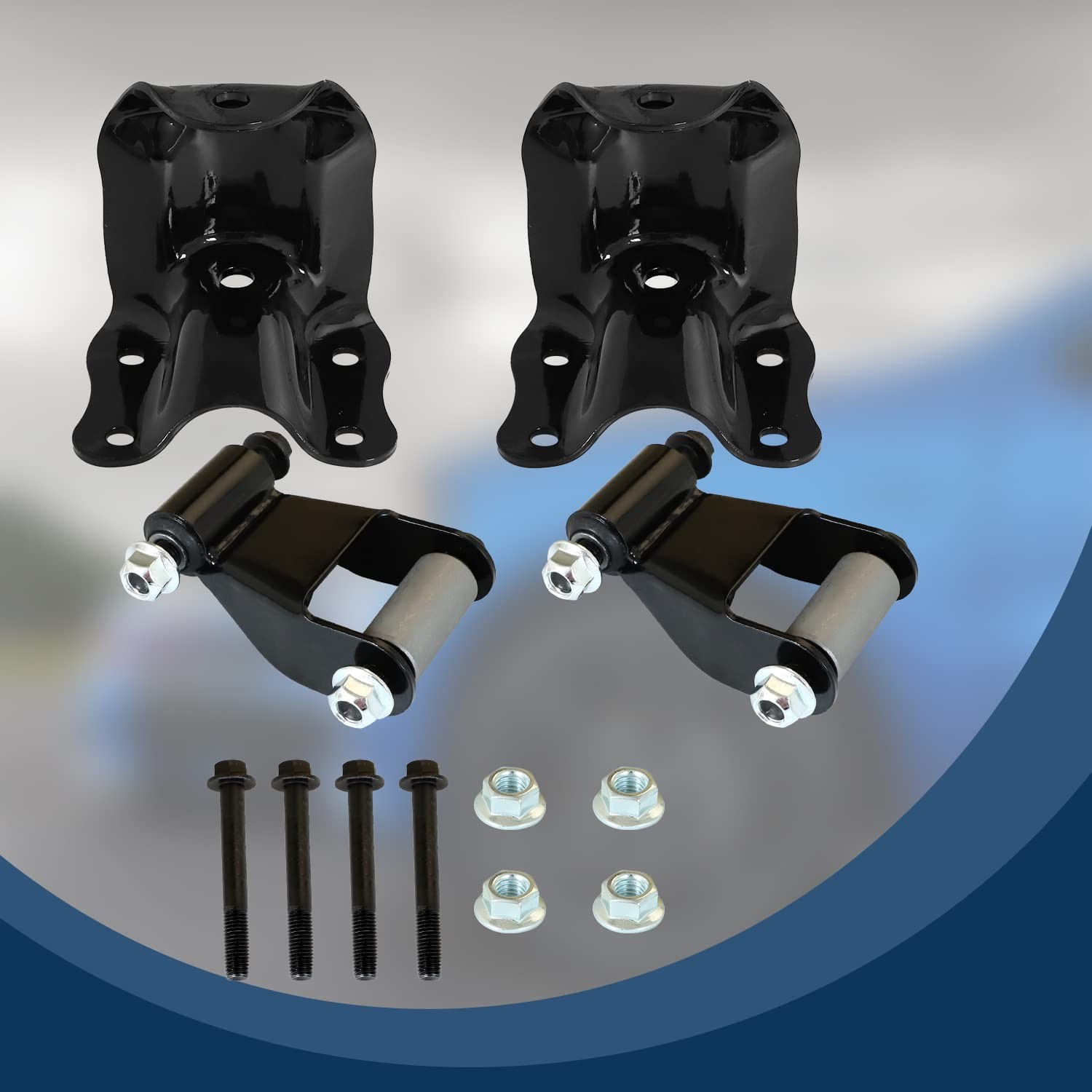 Rear Leaf Spring Shackle Hanger Bracket Kit Compatible with 1986-2011 Ranger ...