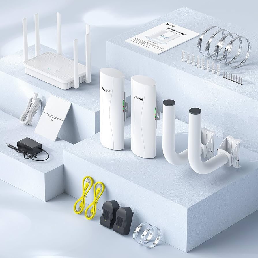 Point-to-Point Wireless Bridge System CPE688KIT, with WiFi 6 AX3000 Router,