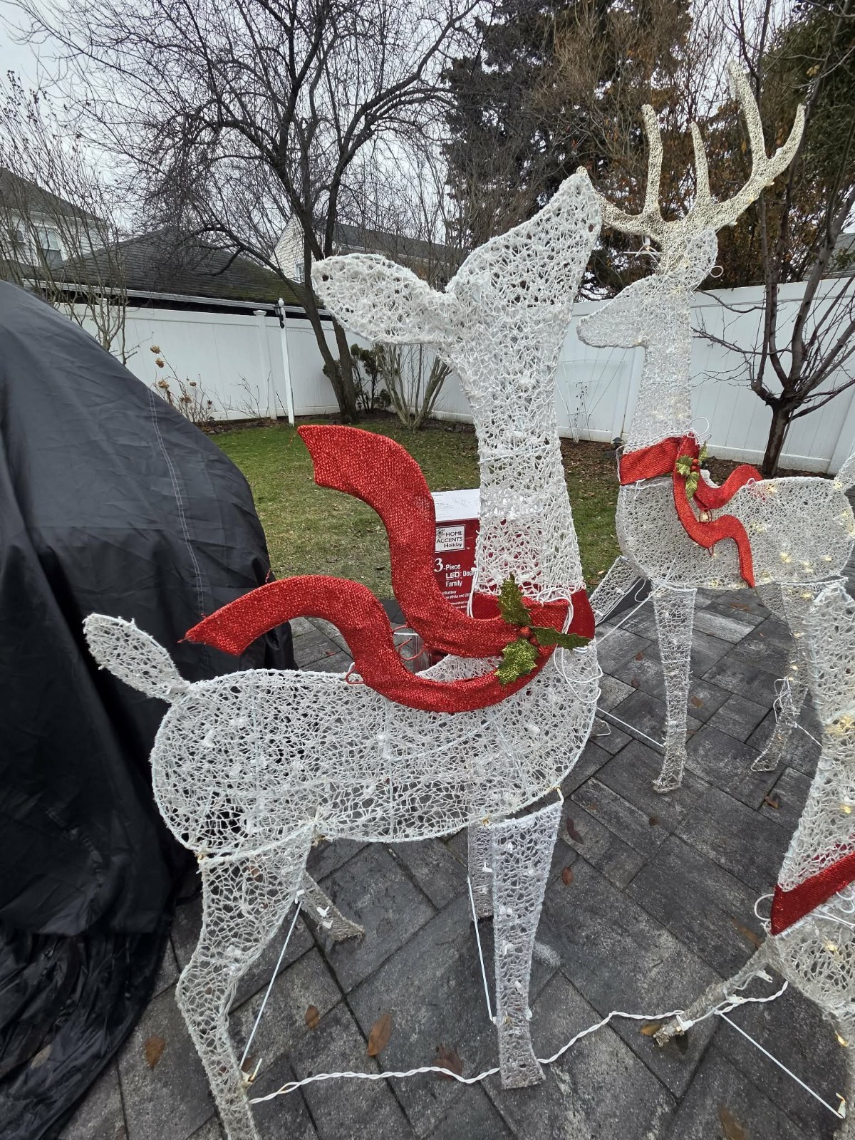 3pc LED Lighted Christmas Deer Family