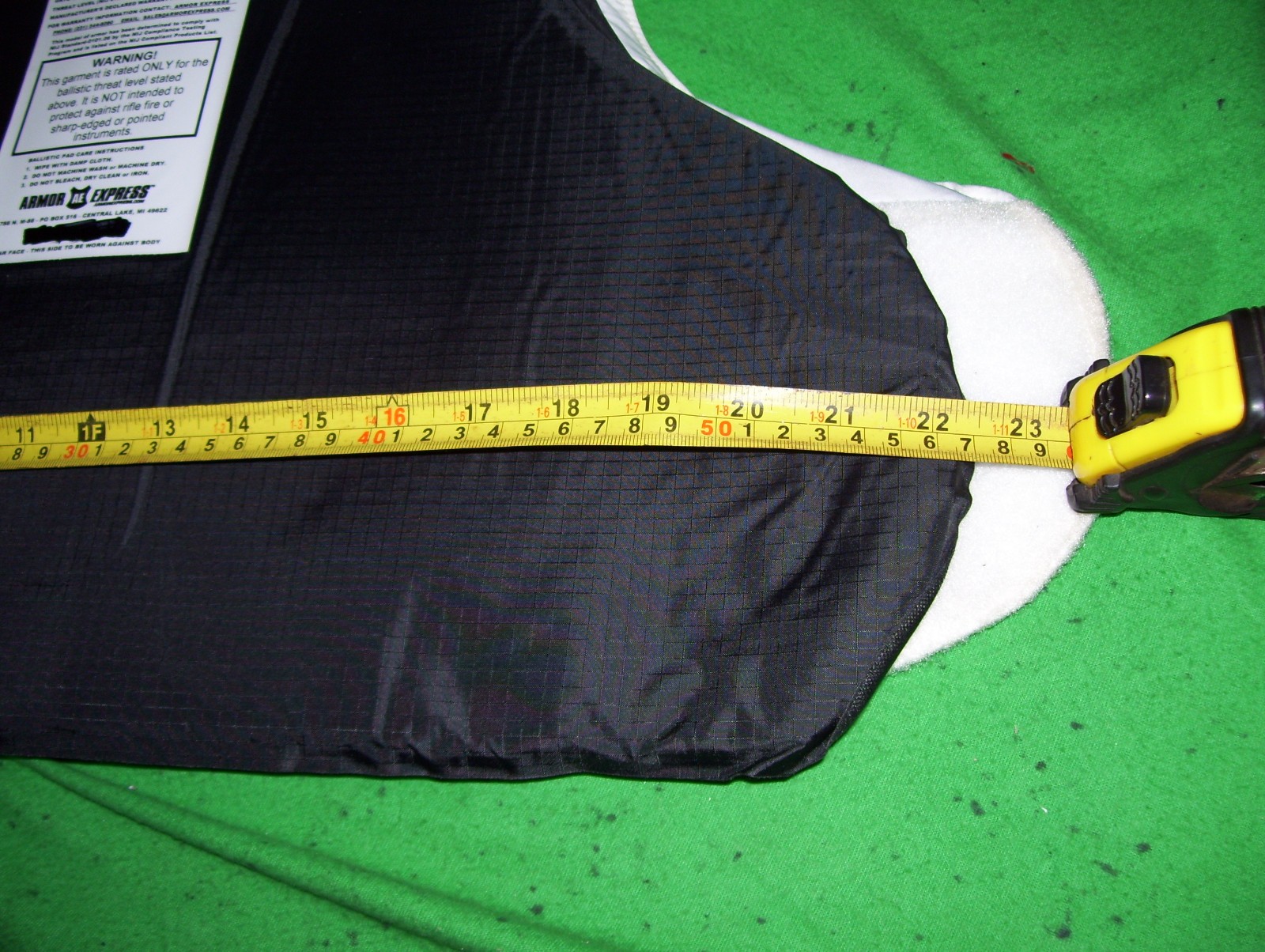 Armor Express Armor Bullet Proof Vest Level IIIA-2XLarge VG 2015+FREE-5X8 #O-96