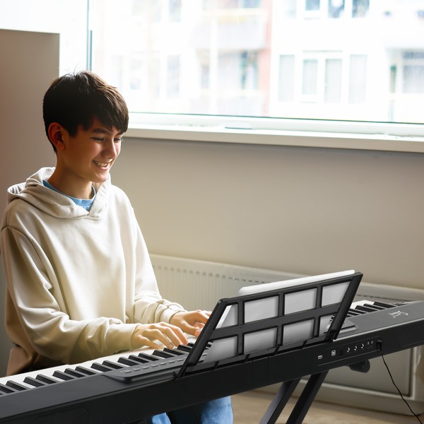 GPP-105 88Key Full Size Standard Keyboards Digital Piano Dual-tube X-Shape Stand