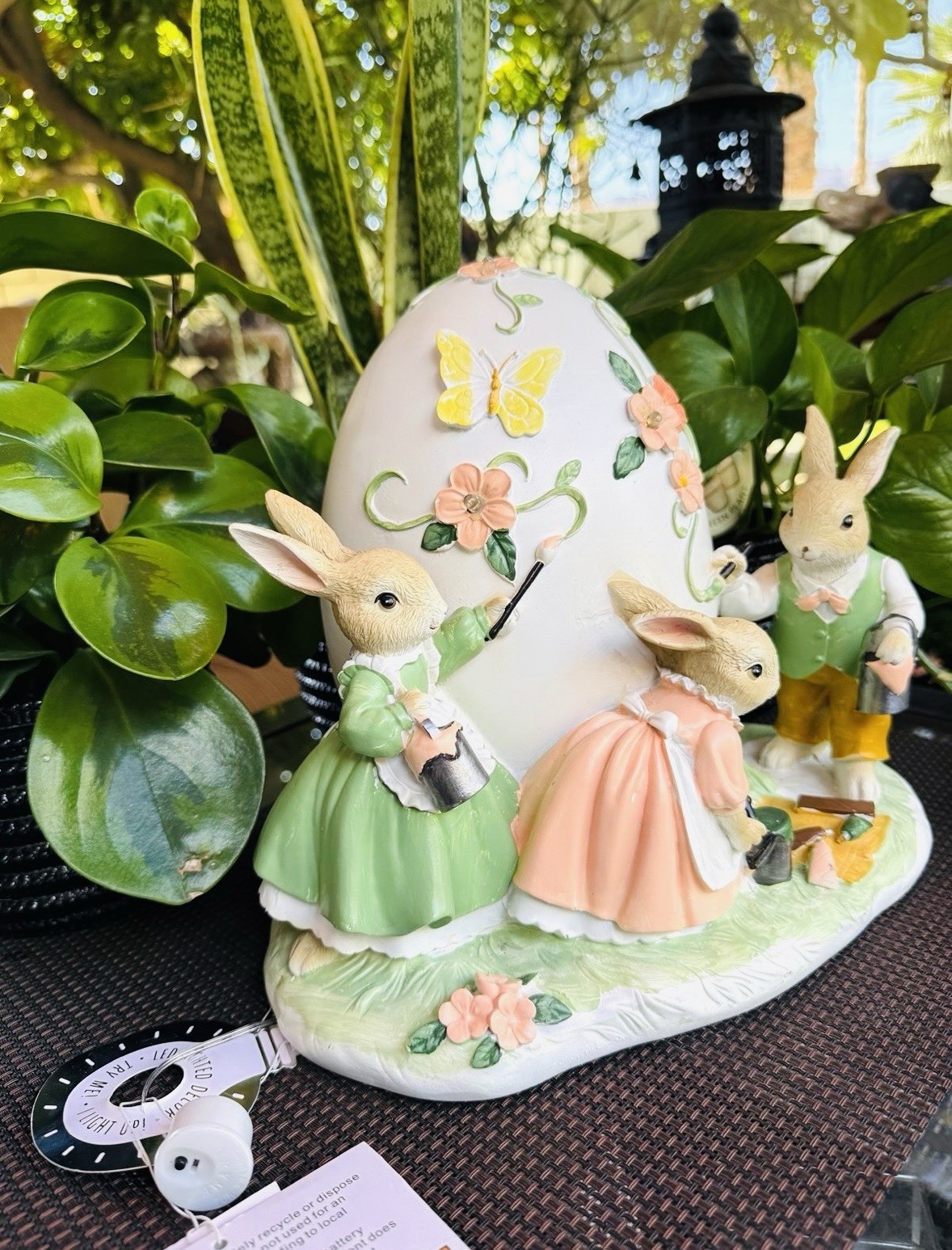 🐰NWT Large Light Up Decorative Easter Egg w/Bunnies