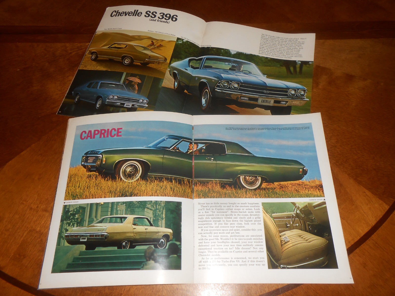 1969 CHEVROLET IMPALA CAPRICE BELAIR BISCAYNE 28 p. CATALOG + FULL-LINE BROCHURE