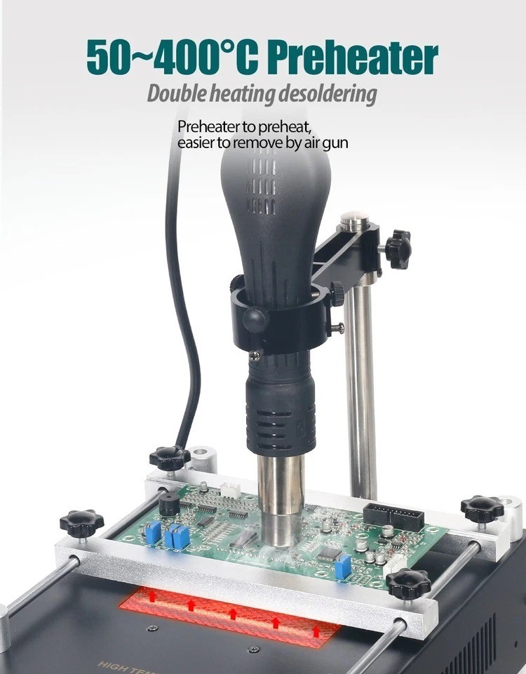 YIHUA 853AAA+ Preheater Rework Station Digital Soldering & Desoldering Station