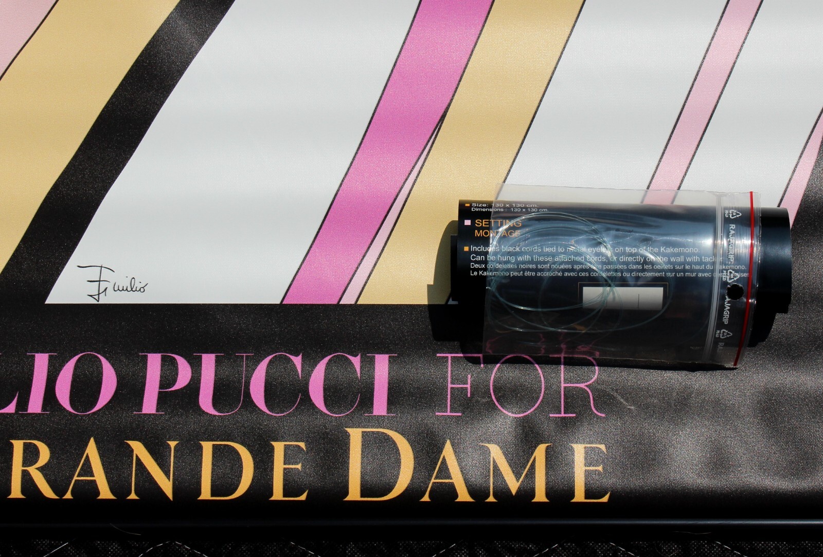 Rare Emilio Pucci Veuve Cliquot La Grande Dame champagne Banner sign fashion NOS