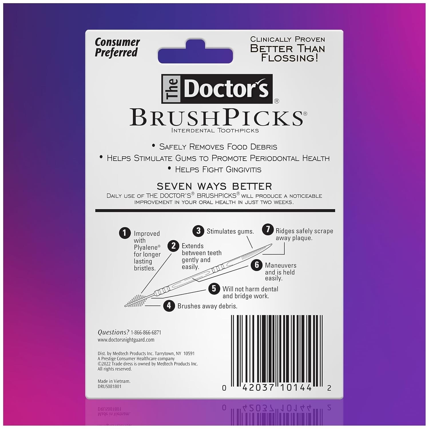 The Doctor's BrushPicks Interdental Toothpicks 275 Picks