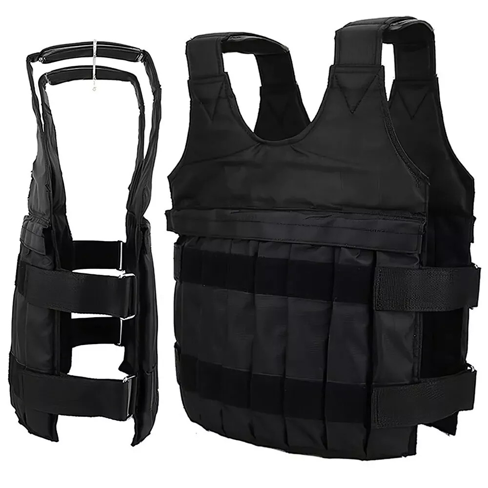 Exercise Weighted Vest Fitness Training Workout Sport 110lbs Weighted Adjustable