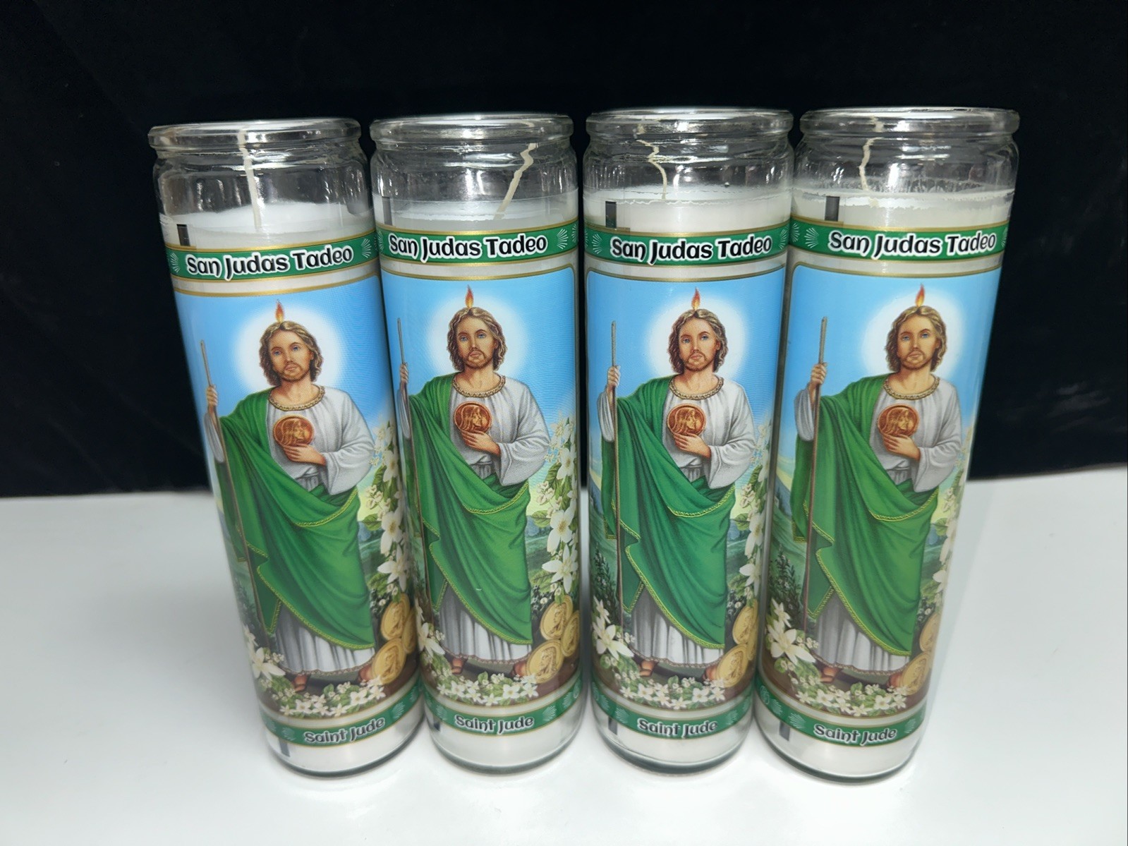 4 PACK--St. Jude Veladora San Judas Tadeo, Religious Candles