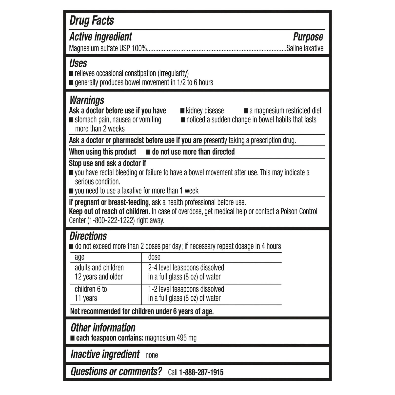 Equate Epsom Salt, Magnesium Sulfate, 128 oz (8lb), Unscented NEW