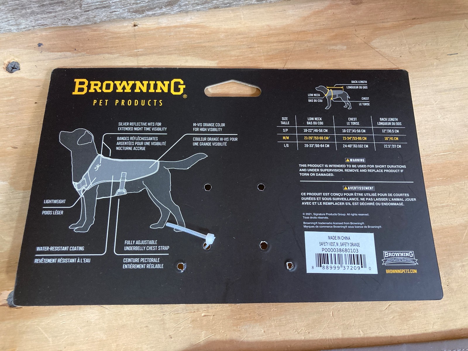 Browning Hunting Dog Vest - Saftey Orange - Dog Chest Size Medium - Pet Harness