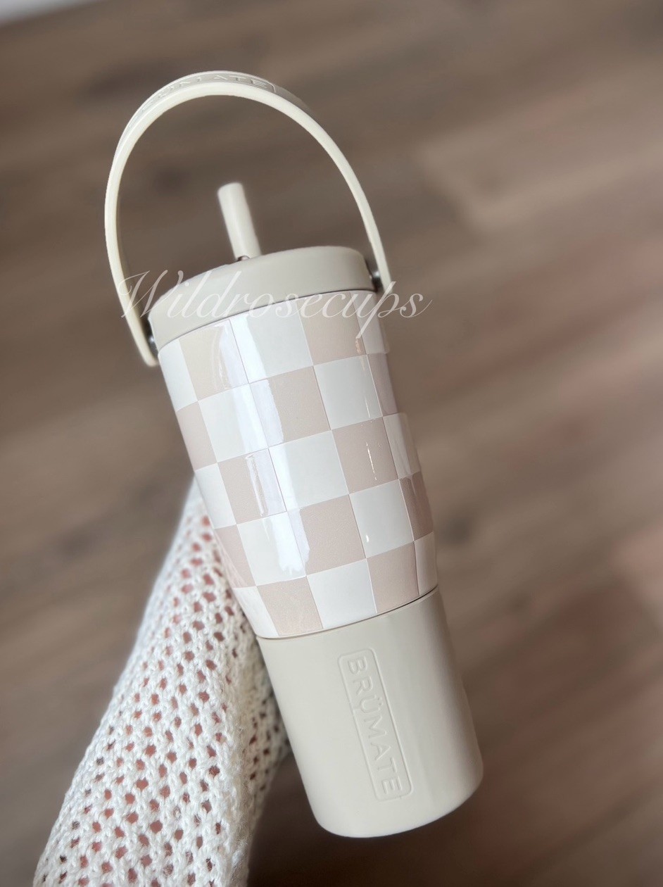 Brumate TAN CHECKERS 25 Oz Resa NWT