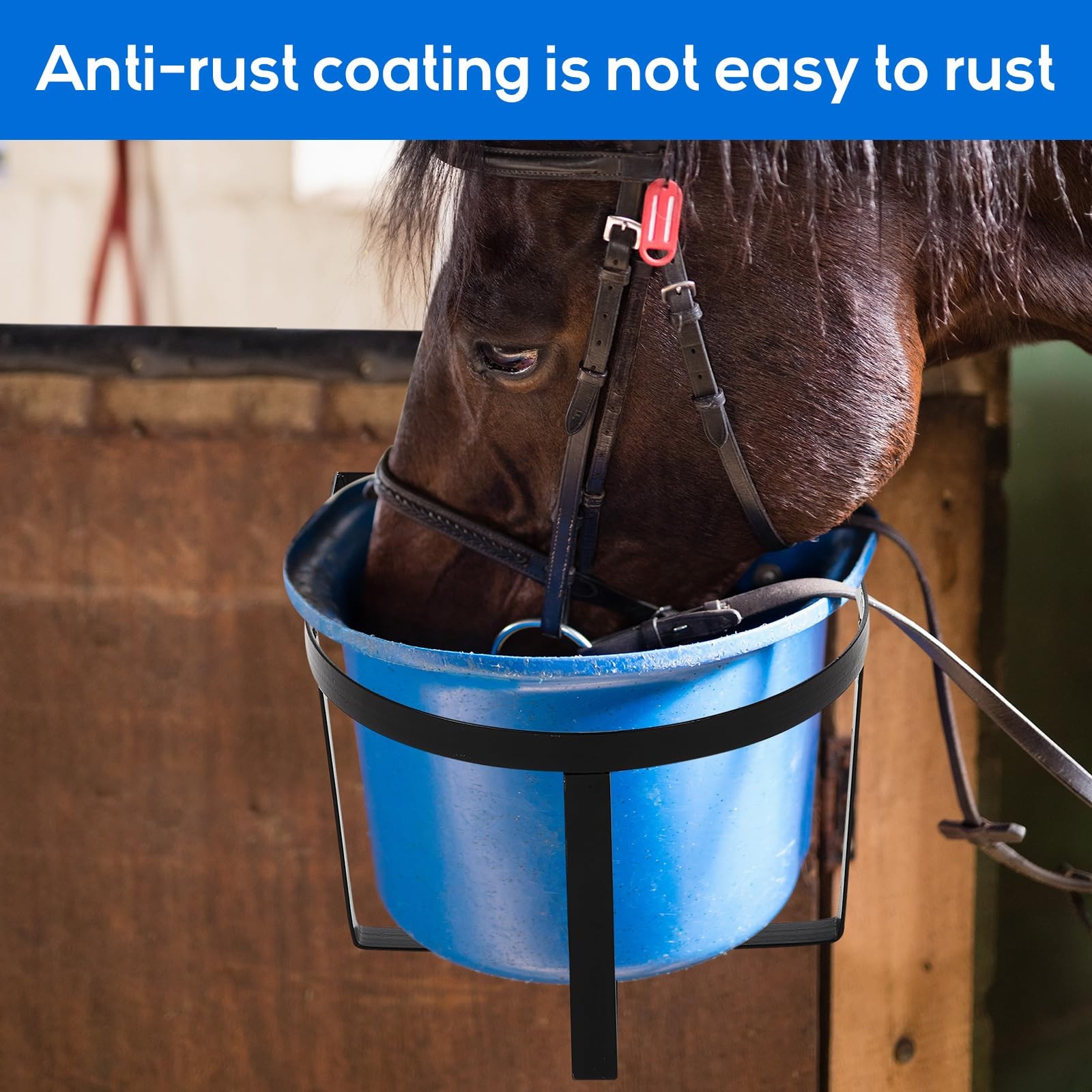 4 Pcs Heavy Duty Metal Bucket Holder 5 Gallon Horse Water Feed Bucket Holder ...