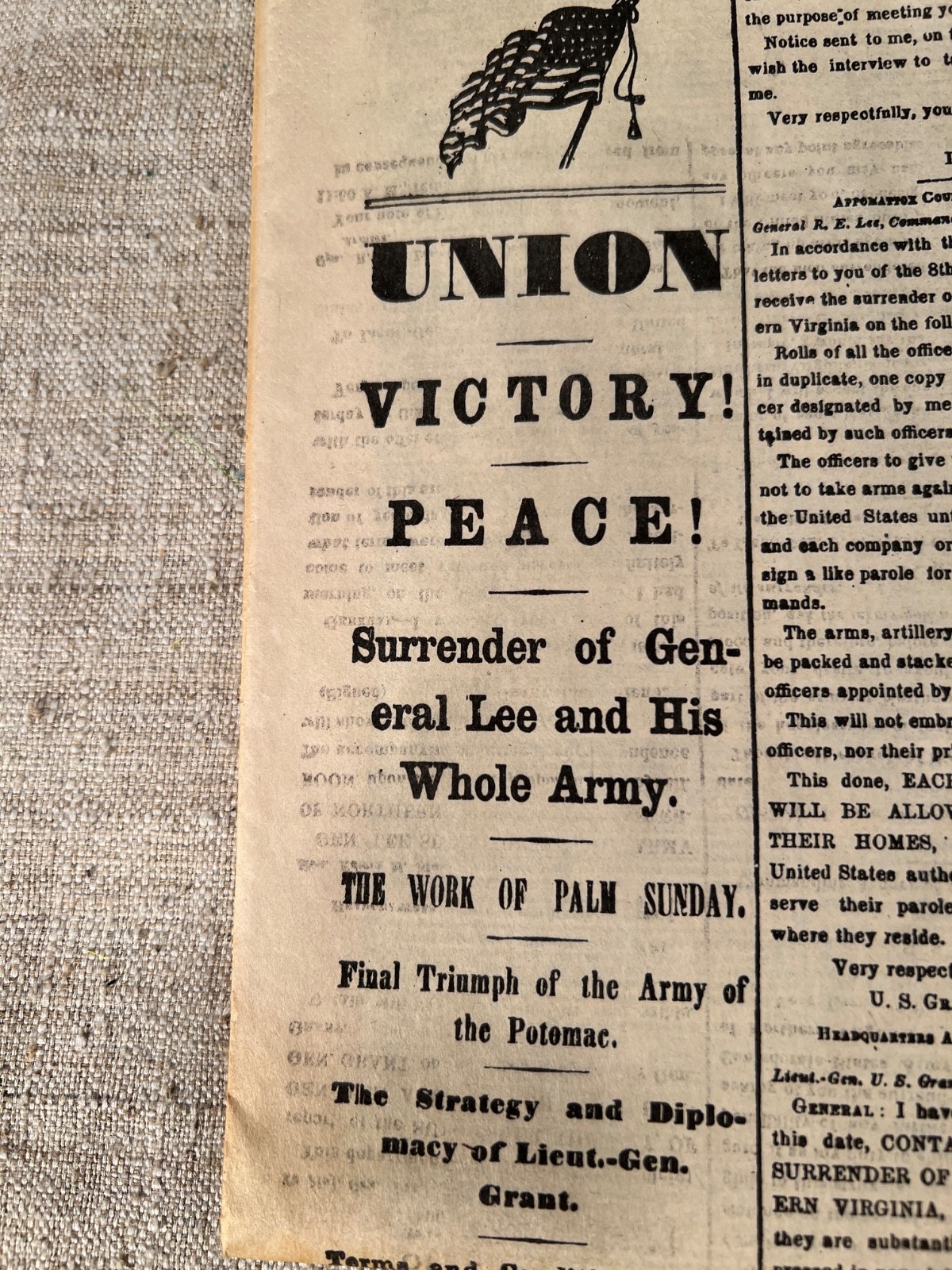 Lot of 5 NEW YORK TIMES 1861-1865 Major events in Civil War, Reprod. of original