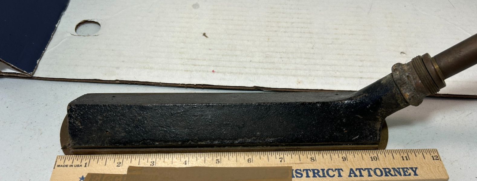 Antique Steam Boiler Steampunk Thermometer Gotham Industrial, 550 F Cast Bronze