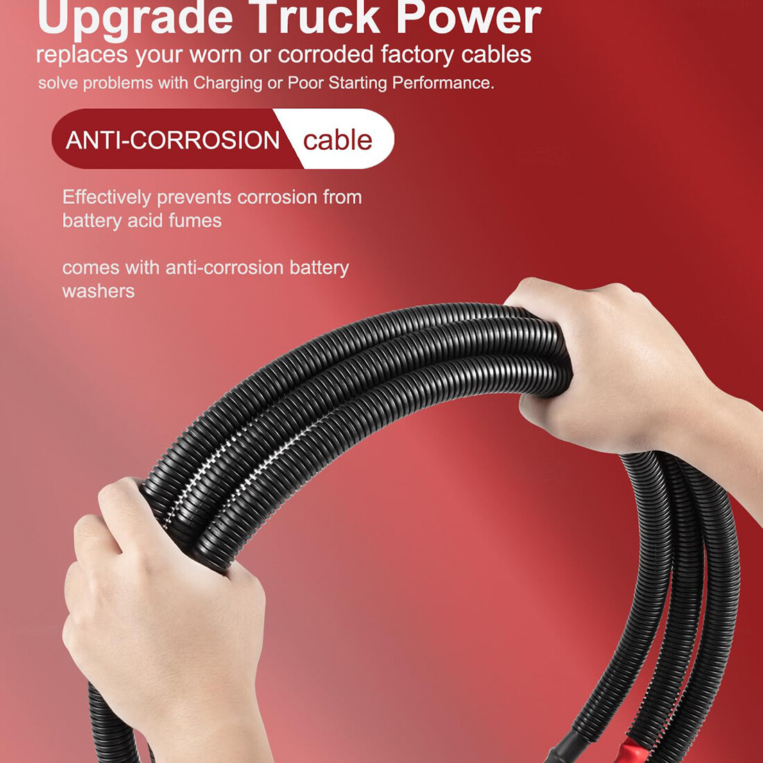 Battery Cables Kit for 2003-2007 Dodge RAM Gen-3 5.9L 24-Valve Cummins Diesel