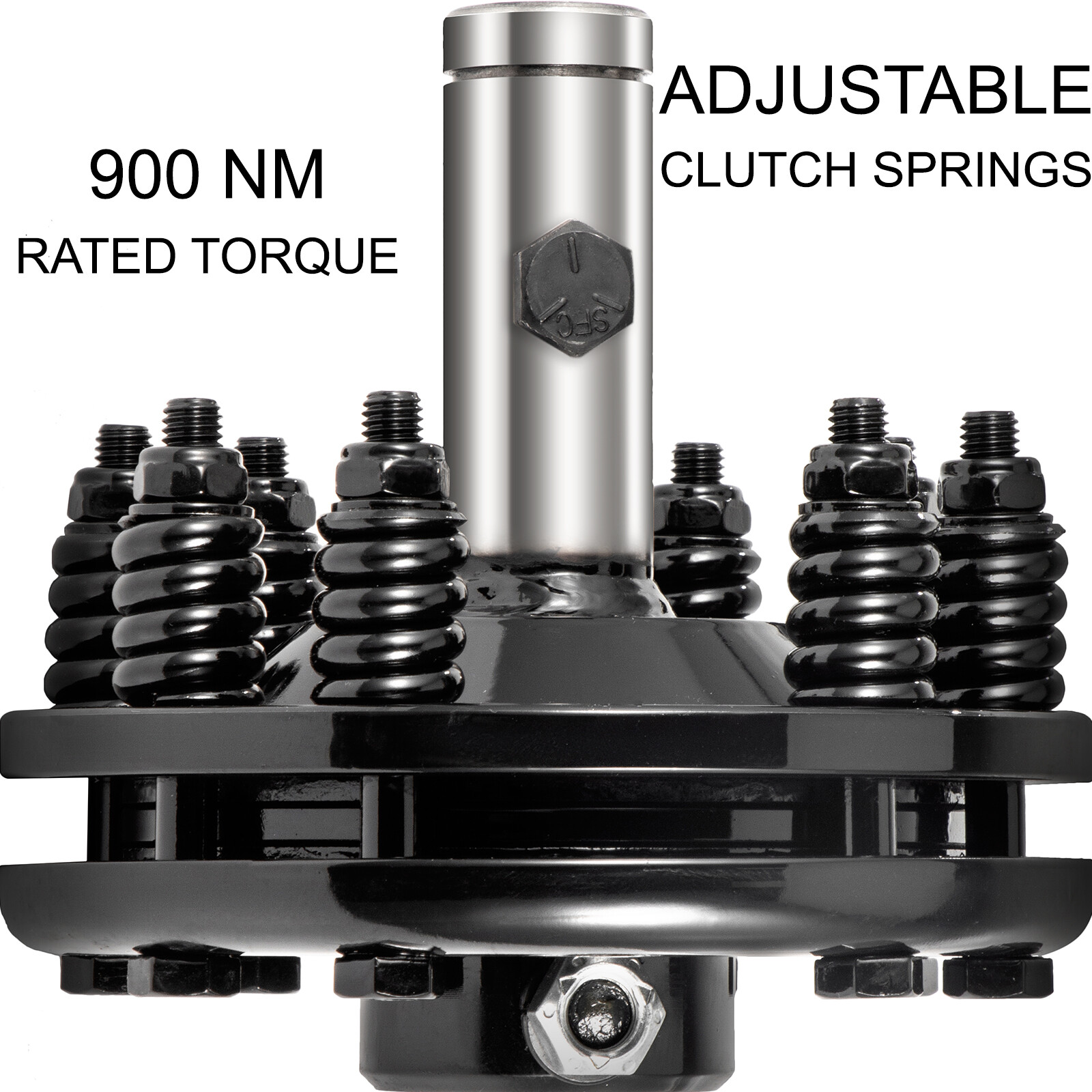 VEVOR Slip Clutch PTO Slip Clutch 1 3/8" Smooth Ends Black for PTO Slip Shafts