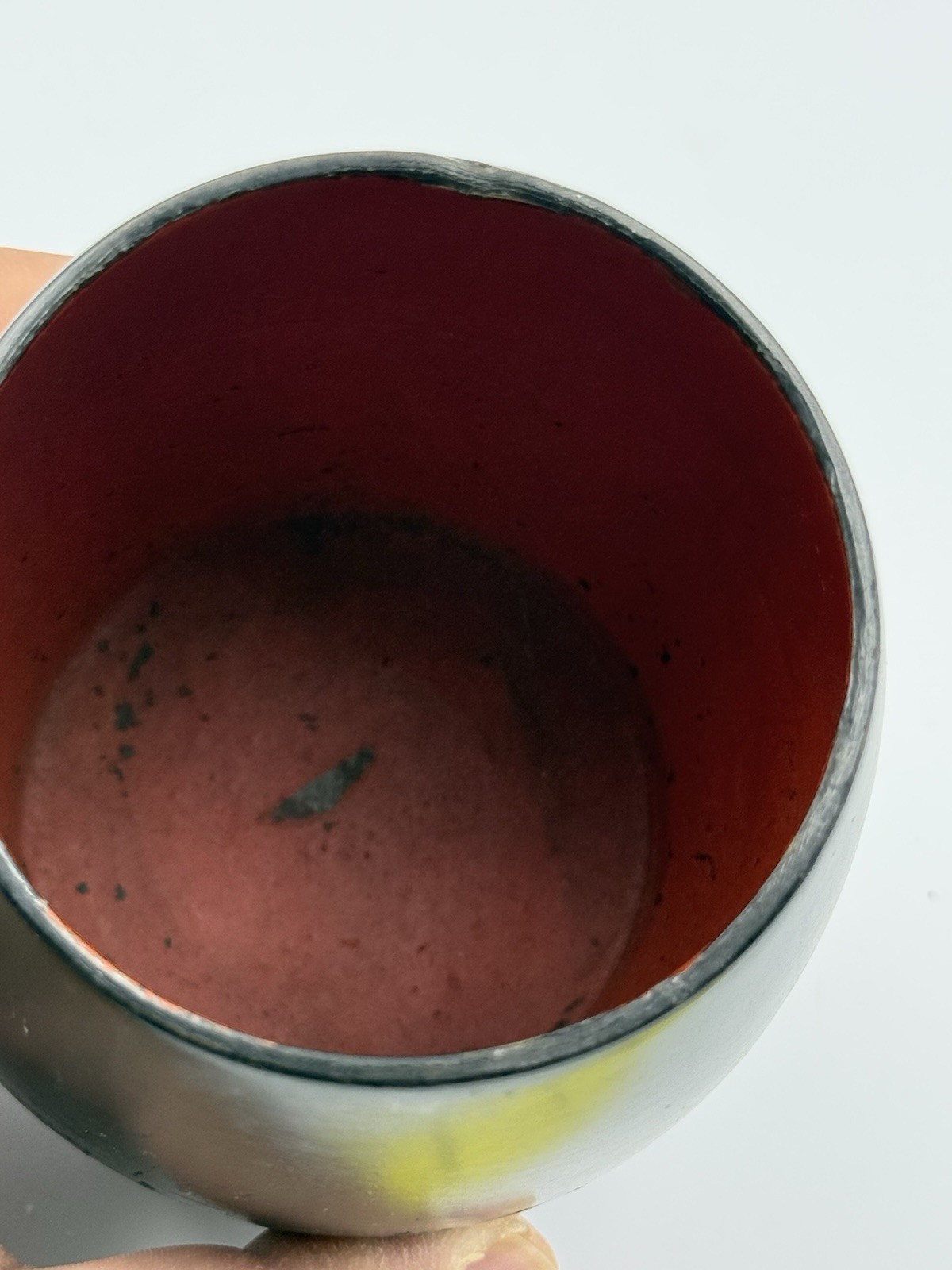 Antique Vietnamese Sơn Mài Lacquer Brush Pot • Múa Lân Lion Dance • Hand Painted