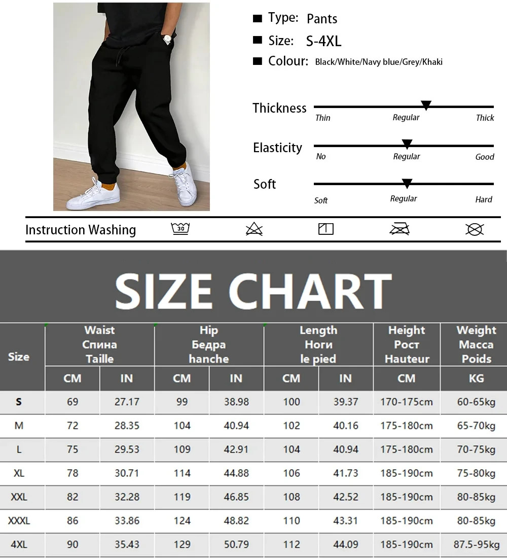 Men's Casual Pants Autumn Winter Fleece Sweatpants Men Running Jogger Sports