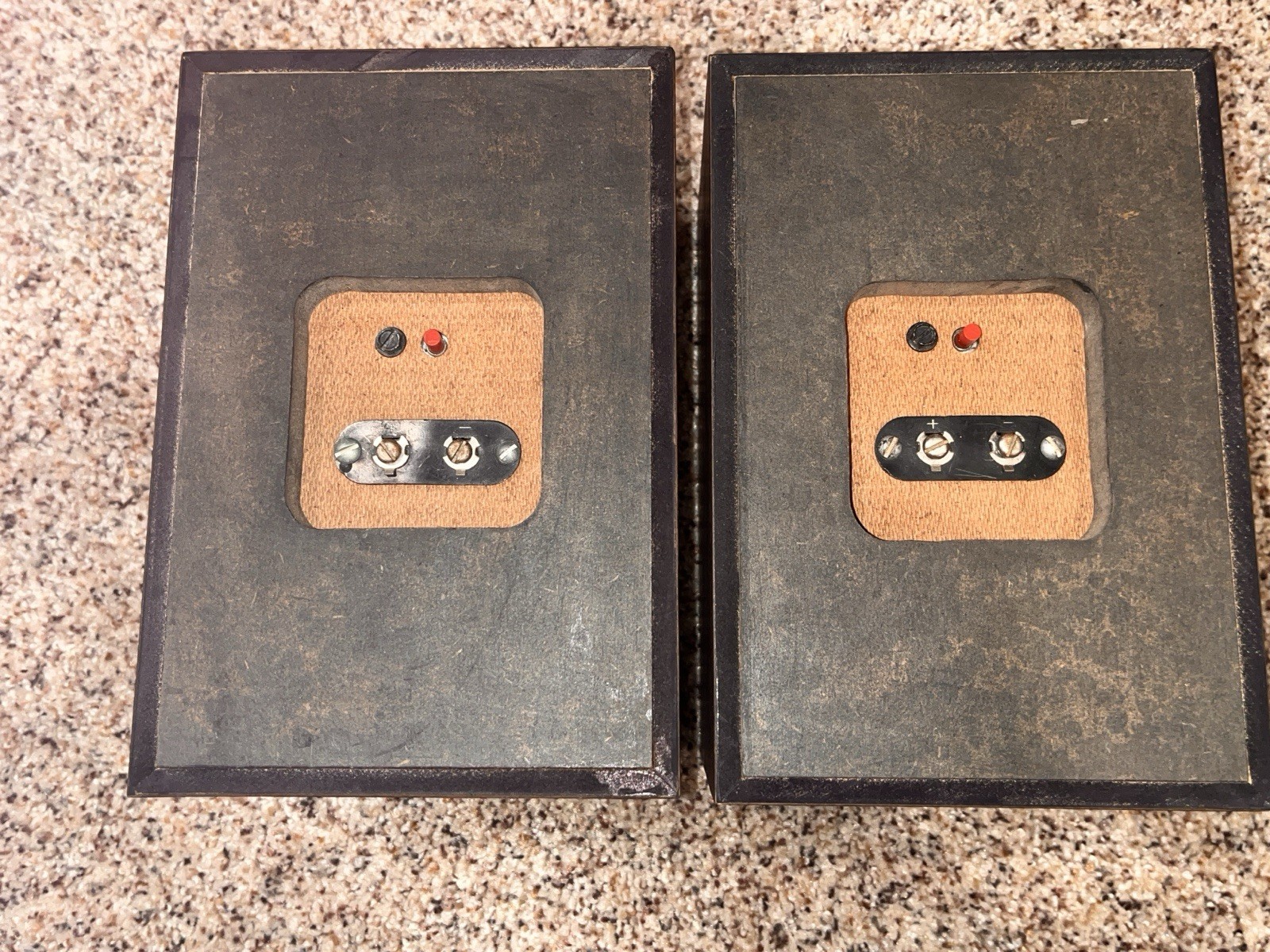 1970 Pair of Ultralinear CARponents M-15 Vintage Bookshelf Speakers WORKS RARE