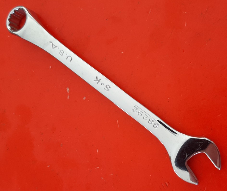 S-K SK Tools 88292 3/8" Combination Wrench Standard 12pt Point USA Full Polish