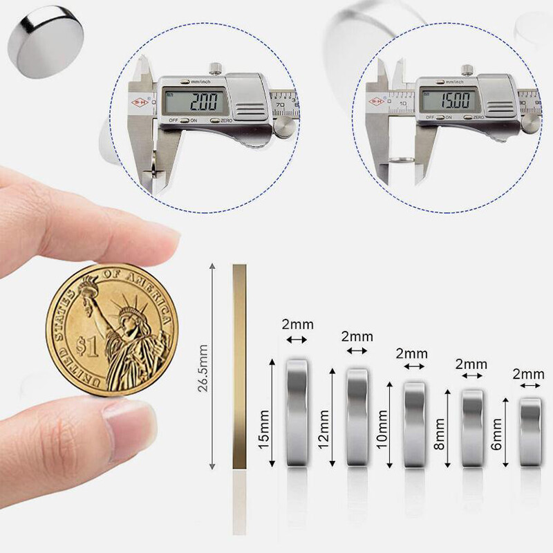 Round Disc NdFeB Magnets Dia 6mm-15mm Thick 1mm-10mm Super Strong Rare Earth N35