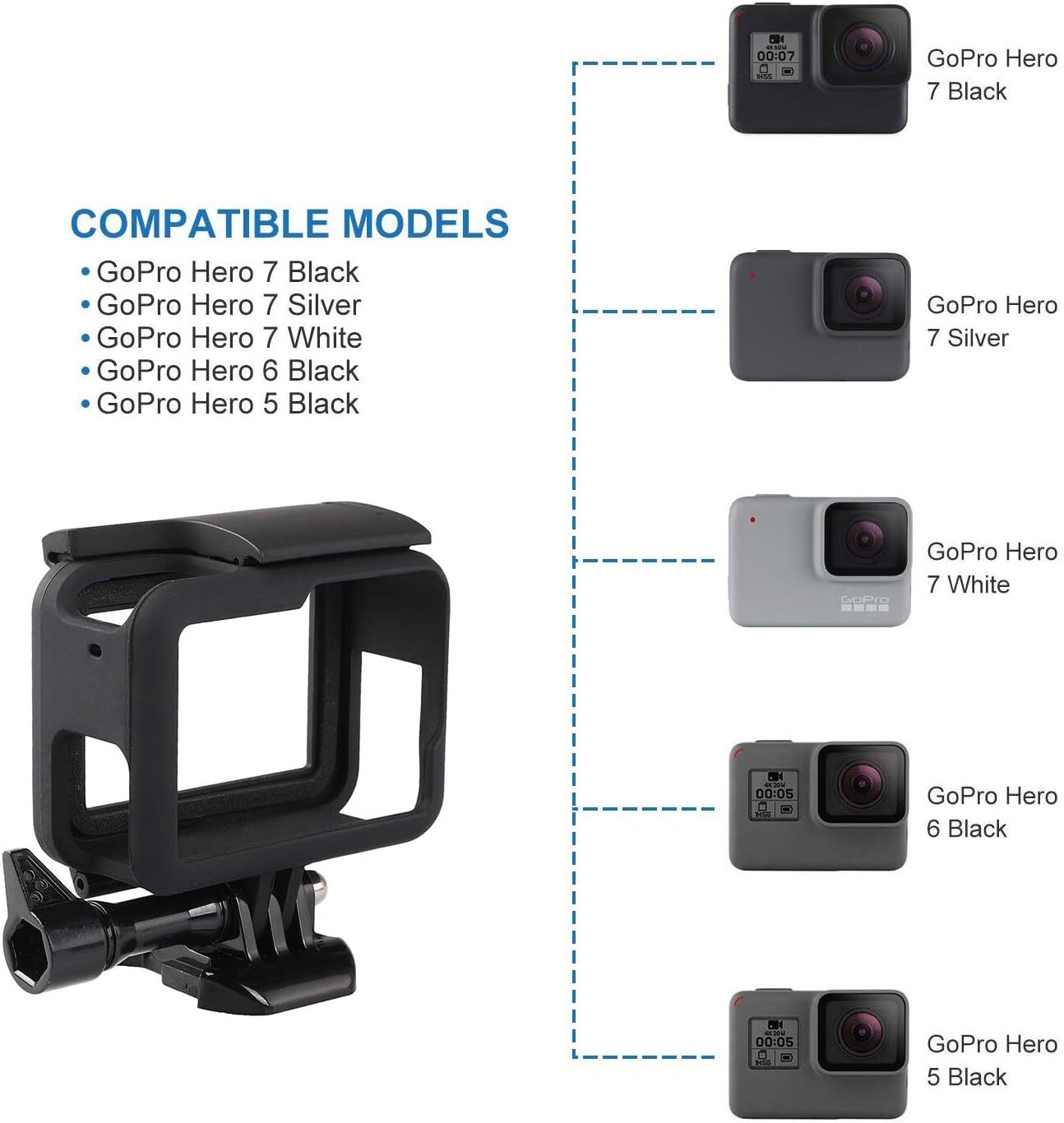 Frame For GoPro HERO 5/6/7Black Mount Housing Border Protective Shell Case Cover