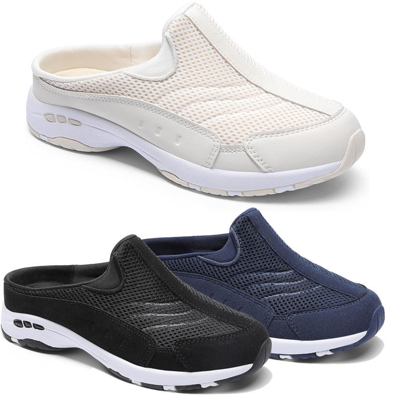 Women Slip On Mule Shoes Comfortable Mesh Walking Sneaker Shoes