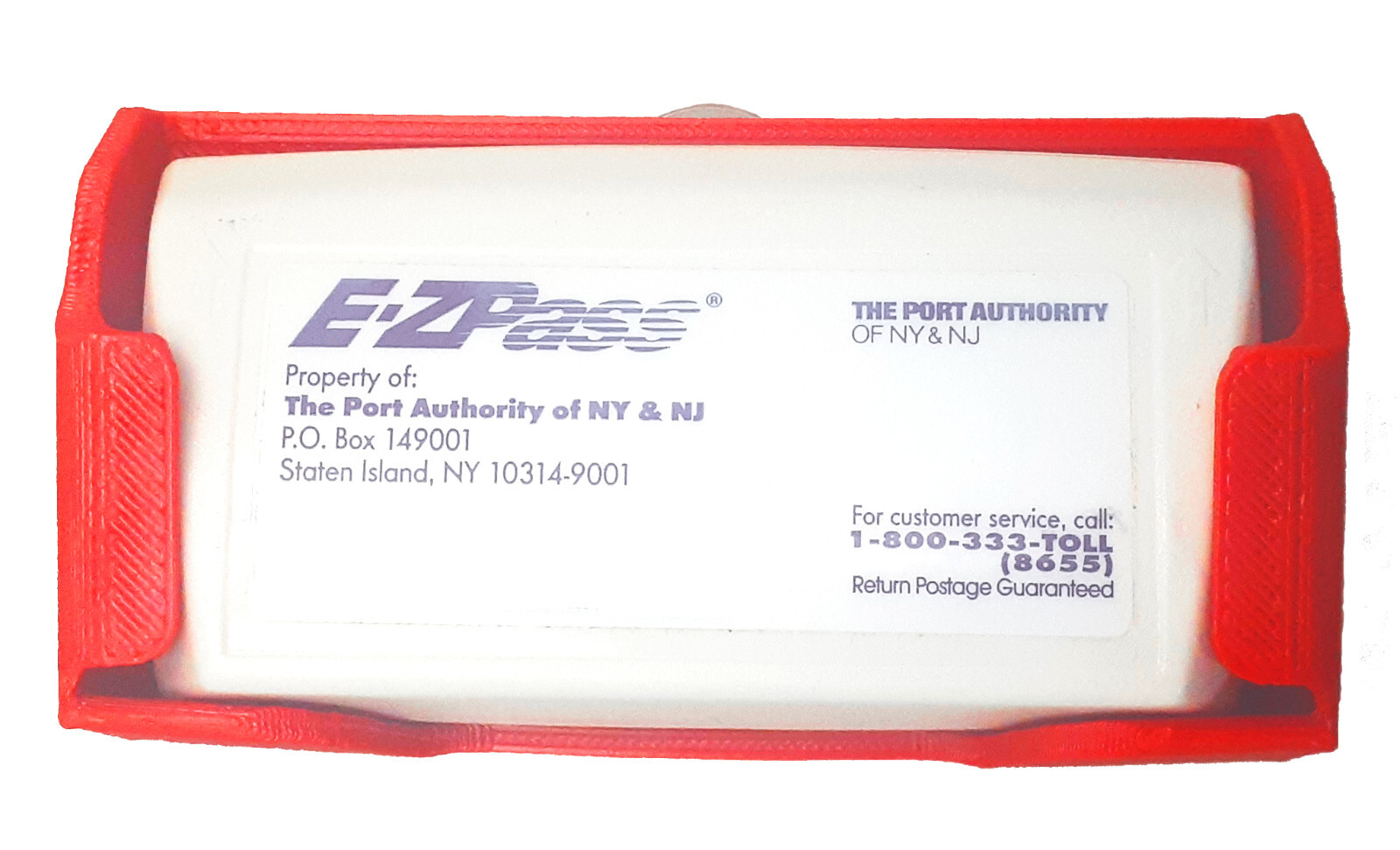 Toll Transponder Holder for New I-Pass and EZ Pass 3 Point Mount (1 Pack)- RED